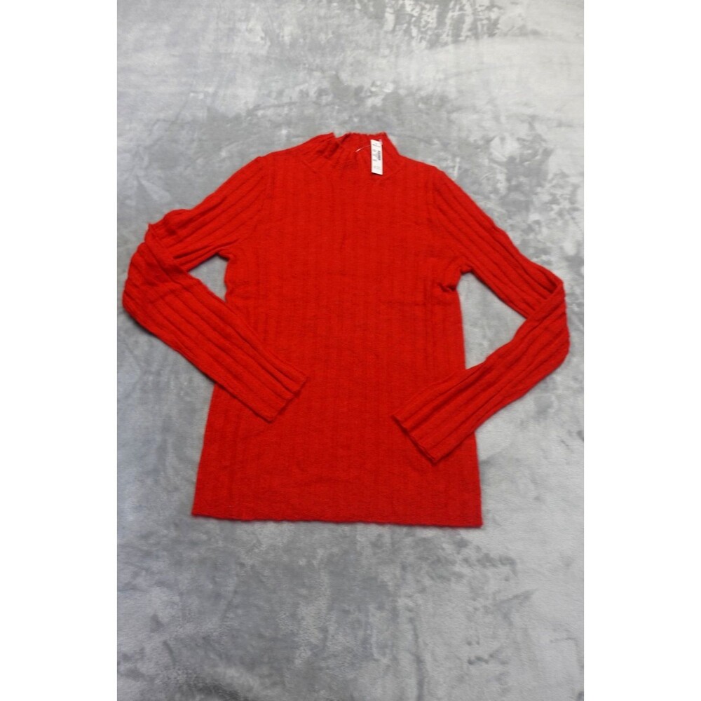 NWT Madewell Womens Size XS Red Alpaca Blend Mockneck Sweater